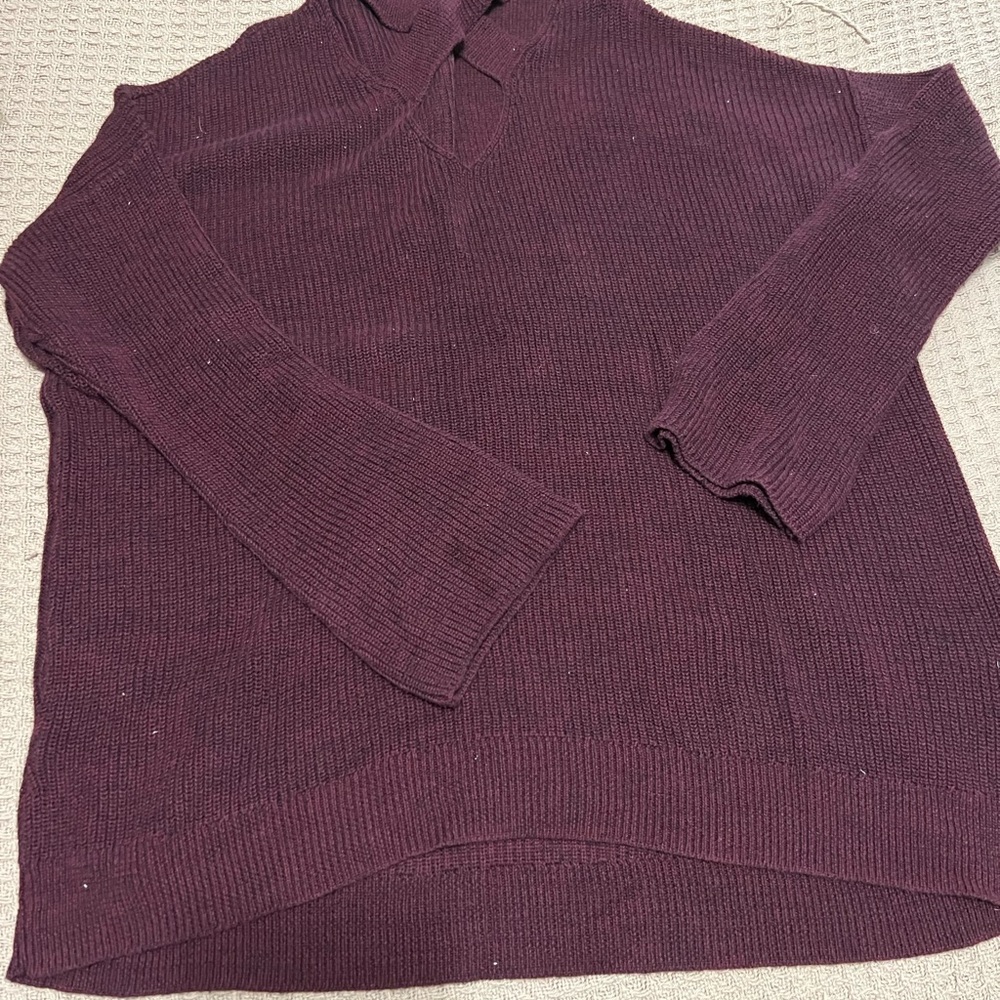 a.n.a. Women's Long Sleeve Dress - Deep Purple